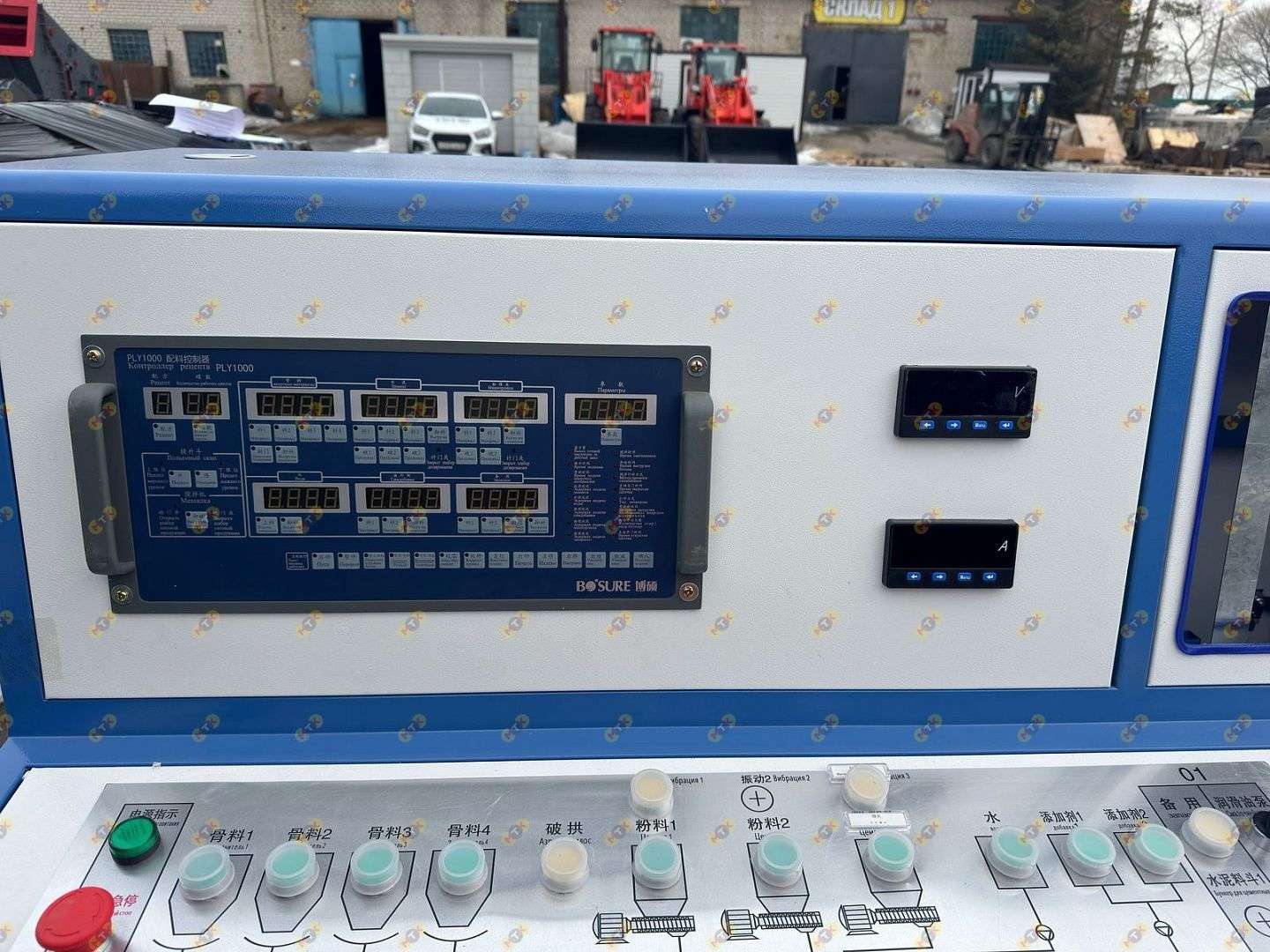 Двухвальный бетоносмеситель JS 1000 со скипом 32