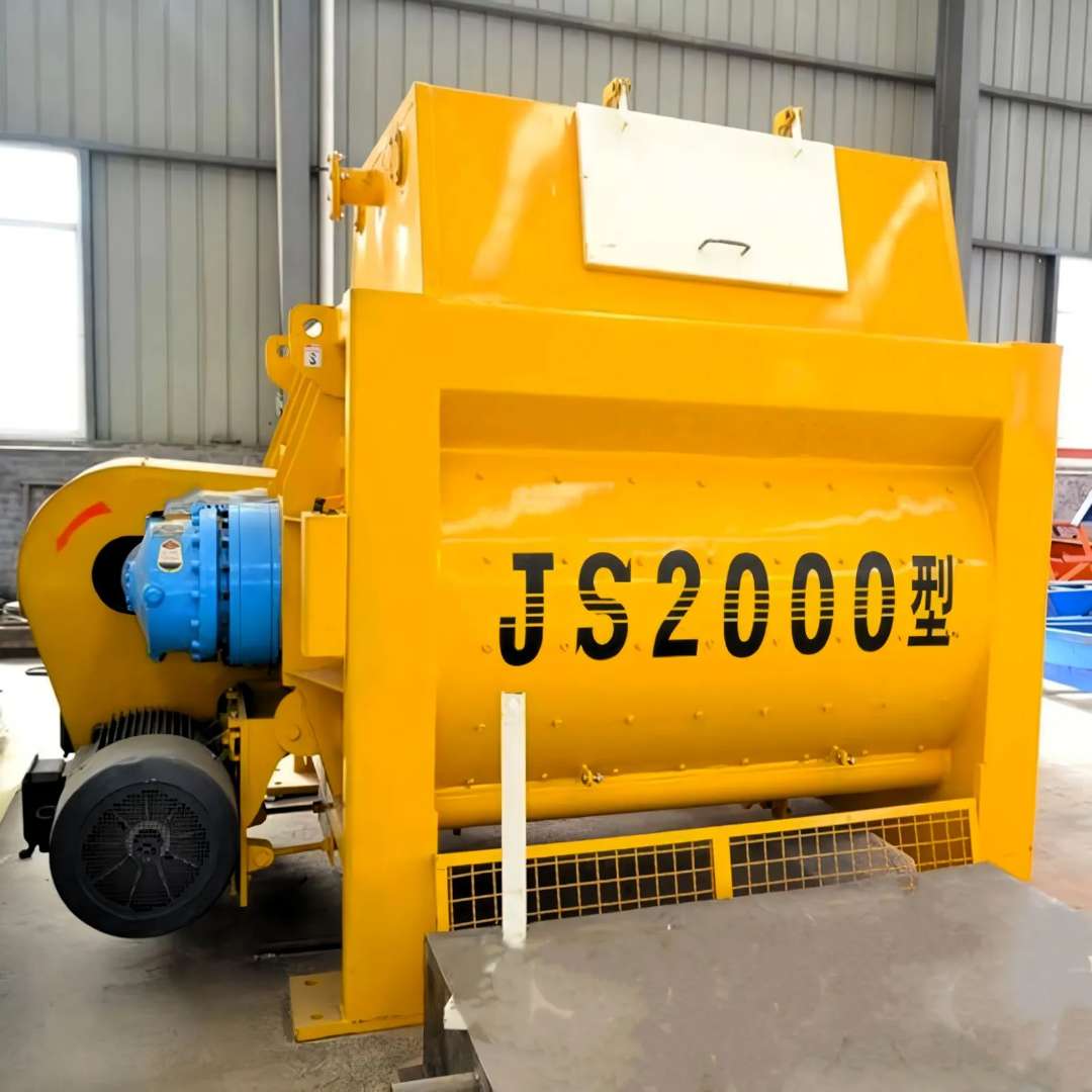 Двухвальный бетоносмеситель JS 2000 со скипом 2