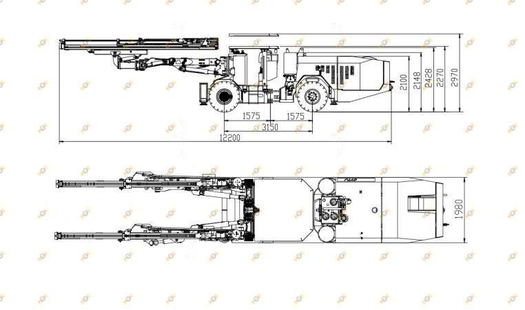 Гидравлическая буровая установка CYTJ45-2 с двумя стрелами 4