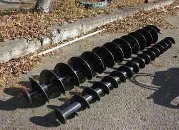 Шнек с победитовым наконечником 2м, диаметр 300 мм экскаваторы