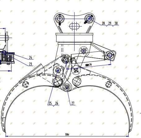 Гидравлический захват для леса JIAHE JH85 5