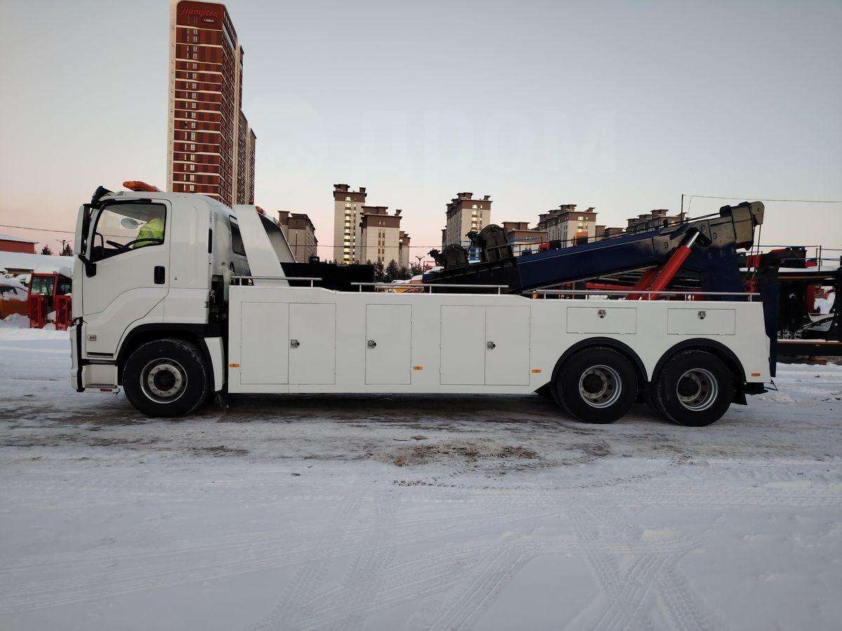 Эвакуатор ISUZU QL5350TQZRX6 8x4 30 т с лебёдкой — фото