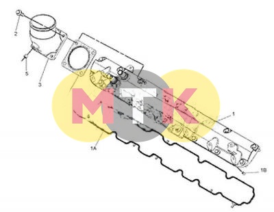 2343030 прокладка патрубка турбокомпрессора CATERPILLAR, CTP COSTEX