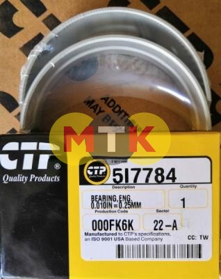 5I7784 вкладыш коренной, 1 ремонт CATERPILLAR, CTP COSTEX