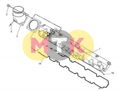 2343030 прокладка патрубка турбокомпрессора CATERPILLAR, CTP COSTEX