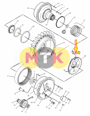 8G8844 стопорное кольцо CATERPILLAR, ITR USCO