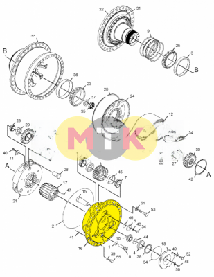 9P3468 водило, корпус планетарной передачи CATERPILLAR, MCP