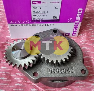 6741-51-1110 насос масляный KOMATSU S6D114, MAGURO