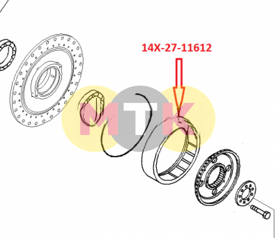 14X-27-11612 шестерня коронная KOMATSU D65, ITR USCO