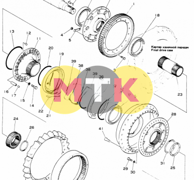 195-27-11322, 195-27-11321 корпус плавающего уплотнения KOMATSU D355, OEM Quality