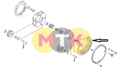 208-27-61150 шестерня коронная KOMATSU PC400, OEM Quality